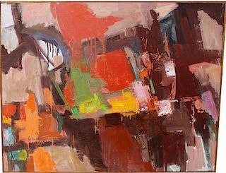 Allan Long, "The City" 20th C. Abstract