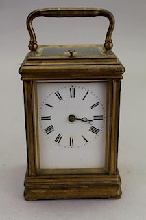 French Bronze Carriage Clock