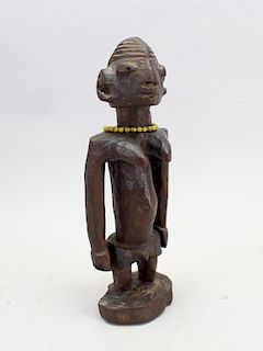 Carved African Figure, Beaded Decoration