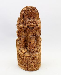 Elaborate 20th C. Balinese Garuda Carving
