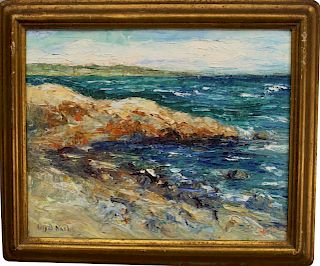 Amy B. Nash 20th C. Impressionist Coastal Scene