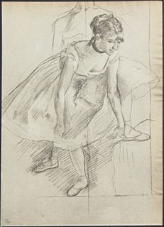 Edgar Degas (After) - Danseuse Rajustant son Brodequin.