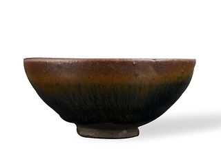 Chinese Jian Ware Hare's Fur Conical Bowl, Song D.