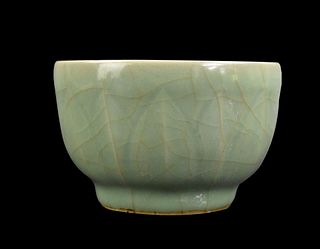Chinese Longquan Celadon Lotus Bowl, Southern Song