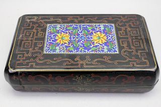 Antique Chinese Cloisonne Jewelry Box