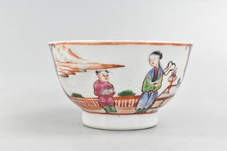 Chinese Export Famille Rose Cup & Saucer, 18th C.