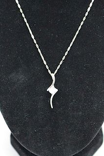 18k White Gold/.5 Ct Diamond Necklace