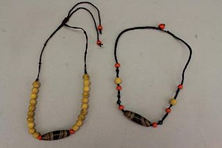 (2) Misc. Beaded Necklaces