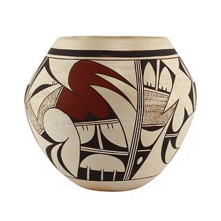 Loretta Navasie (b. 1948) - Hopi Polychrome Jar c. 1960-70s, 5.25" x 5.75" (P3767)