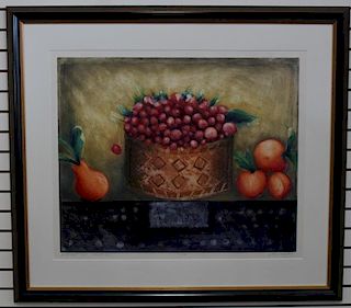 "Basket of Cherries" by Norman Laliberte