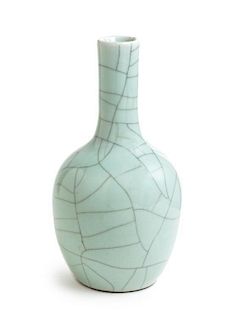 A Guan-Type Porcelain Vase Height 11 3/4 inches.