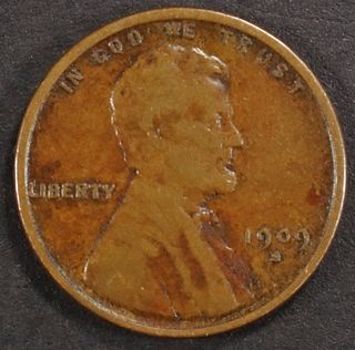 1909-S LINCOLN CENT XF