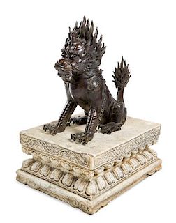 A Large Bronze Figure of Qilin Height 16 inches.