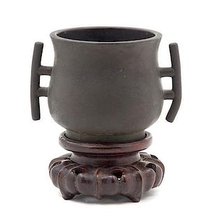 A Bronze Censer Height 3 1/4 inches.