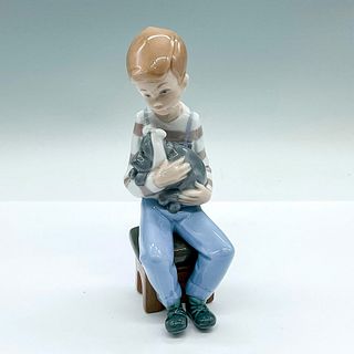 Vintage Nao by Lladro Porcelain Boy with Dog Figurine