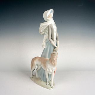 Lady with Greyhound 1014594 - Lladro Porcelain Figurine