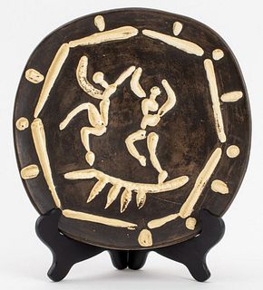 Pablo Picasso Ceramic "Deux Danseurs" Plate, 1956