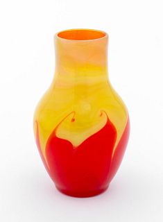 Louis Comfort Tiffany Favrile Red Glass Vase, 1896