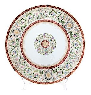 A Royal Vienna Porcelain Charger Diameter 18 3/4 inches.