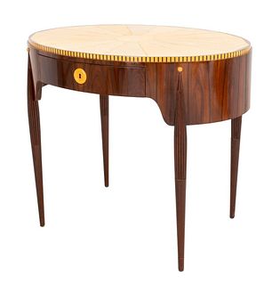 Sue & Mare Manner Shagreen-Topped Oval Lady's Desk
