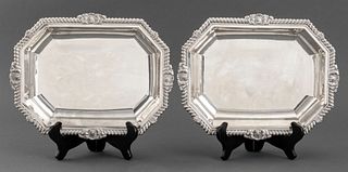 George III Sterling Silver Entree Dishes, Pair