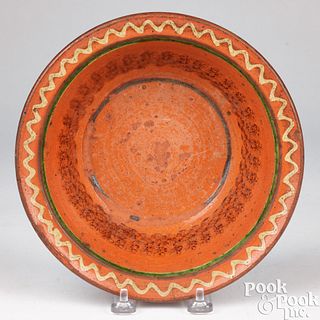 Maryland redware bowl, 19th c.