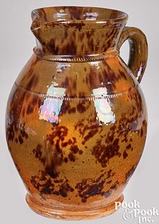 Jacob Medinger large redware pitcher