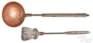 Pennsylvania wrought iron ladle and spatula