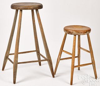 Two Windsor stools, early 19th c.