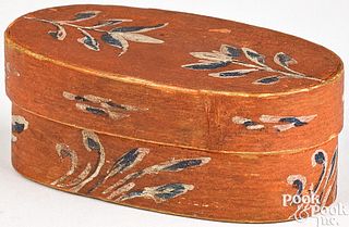Small Pennsylvania painted bentwood box, 19th c.