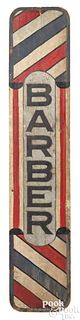 Painted double sided Barber trade sign, 19th c.