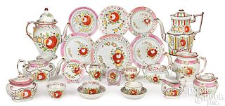 King's Rose pearlware tea and coffee service