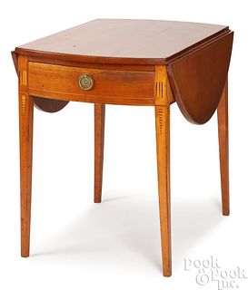 New England Federal inlaid cherry Pembroke table