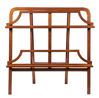 An English Mahogany Easel Stand Height 58 x width 55 1/4 inches.