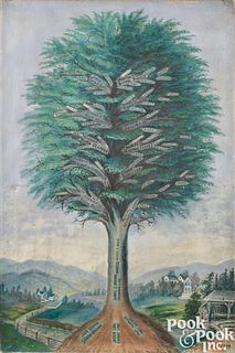 Martinsburg oil on canvas family tree