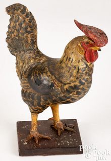 John Reber carved and gessoed chicken