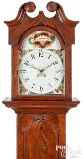 New Hampshire painted pine tall case clock