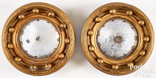 Pair of Federal miniature bull's-eye mirrors