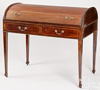 George III mahogany desk, late 18th c.