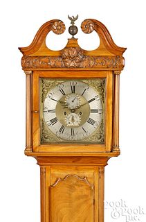 Irish mahogany tall case clock, ca. 1800
