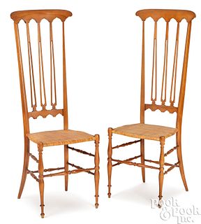 Pair of Gio Ponti for S.A.C. Chiavari chairs