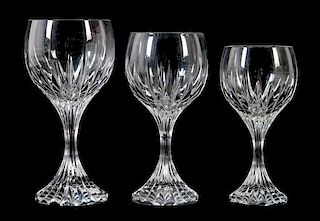 A Collection of Baccarat Stemware Height of tallest 7 inches.