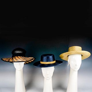 3pc Women's Dress Straw Hats