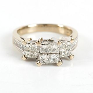 14k Gold Diamond Engagement Ring, 2.50ct
