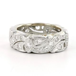Beautiful Platinum and Diamond Eternity Band Ring