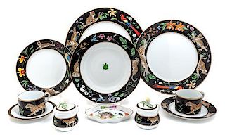 A Lynn Chase Porcelain Partial Dinner Service Diameter of first 12 inches.