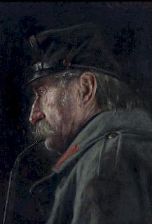 Carl Kronberger, (Austrian, 1841-1921), Portrait of a Soldier