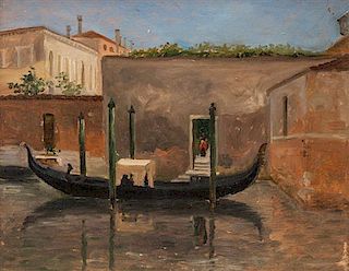 Rudolf Carl Mueller, (German/American, 1867-1967), Gondola, Venice