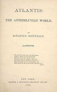 1882 Atlantis The Antediluvian World 1st Ed