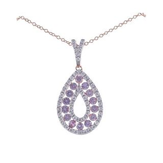 Kallati Rose Gold Diamond Pendant Necklace